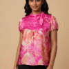 Tiffiny Pink - Designer Satin Short Top