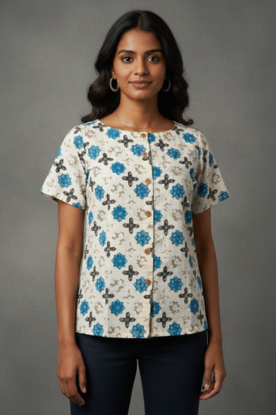 Aaroma - Pure Cotton Printed Long Top