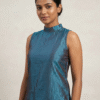 Halter Hue - Dual-toned Halter Neck Short Top