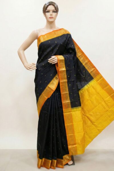 Kabini - Kanjivaram Silk Saree in Black