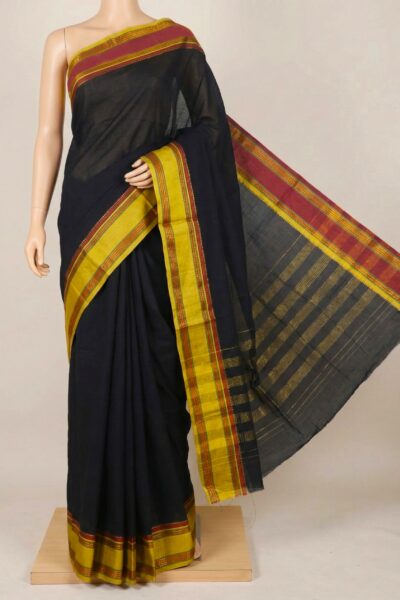 Kajol - Pure Cotton Saree in Black