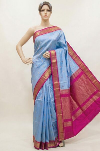 Kiyara - Kanjivaram Silk Saree in light blue