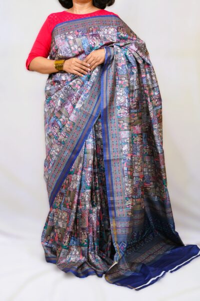 Labela - Blended Silk Saree in Digital prints