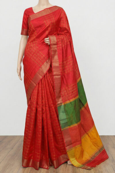 Saaj - Pure Katan Silk Saree in Bright Red