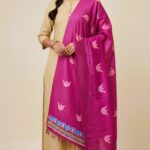 Mayuri - Hand Painted Muga Silk Dupatta