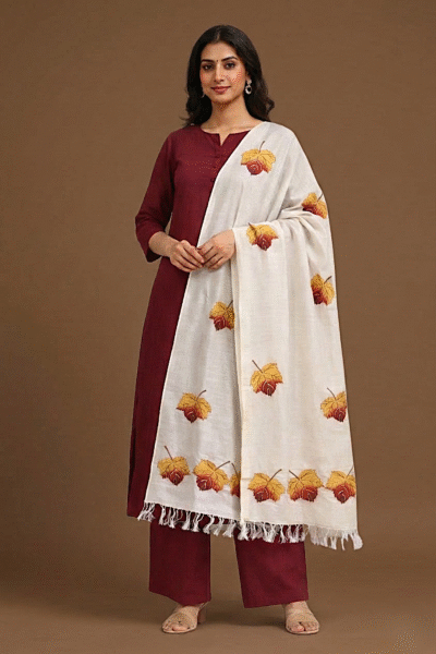 Prisha - Hand Painted Tussar Silk Dupatta