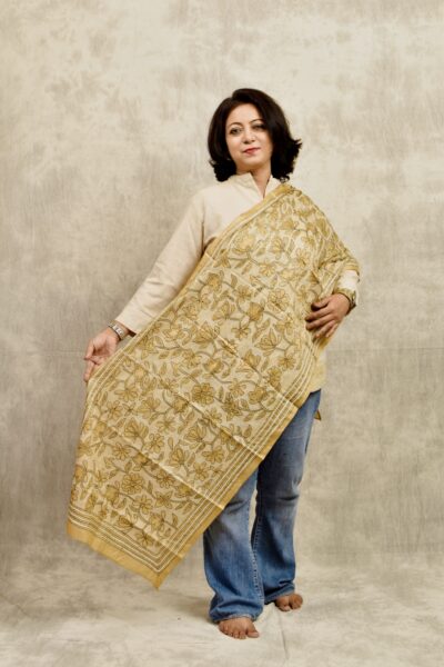 Devika - Reverse Kantha Stitch Stole