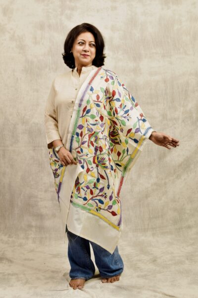 Irashi - Kantha Stitch Stole