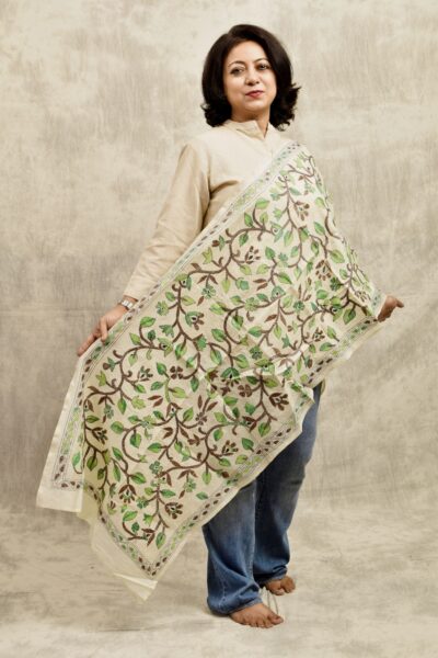 Reva - Kantha Stitch Stole