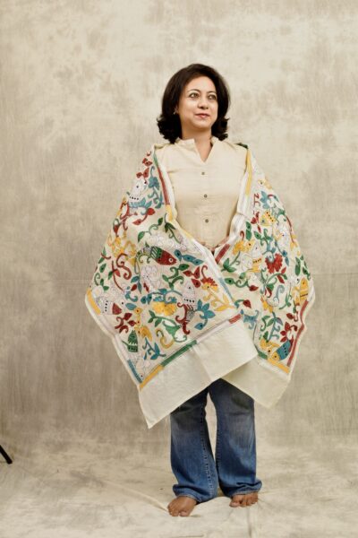 Vaidehi - Kantha Stitch Stole