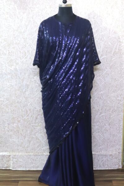 Chandrika - Fancy Saree in Navy Blue
