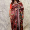 Kadambari - Kantha Stitch Saree in Maroon