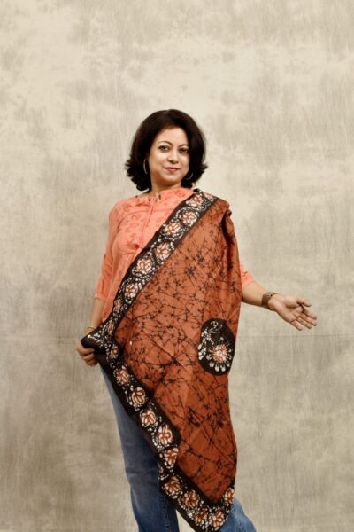 Maira - Mulberry Silk Batik Print Scarf