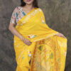 Mrittika - Kantha Stitch Saree in Yellow