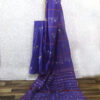 Rajasi - Cotton Kantha Stitch Saree in Purple