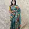 Rini - Kantha Stitch Saree in Green
