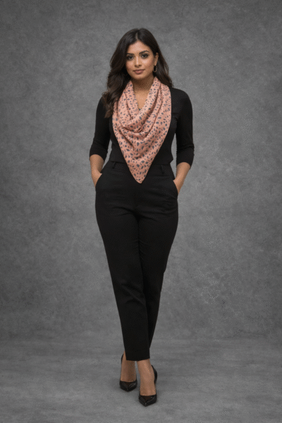 Saira - Printed Pure Crepe Scarf