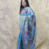 Suniti - Kantha Stitch Saree in Sky Blue