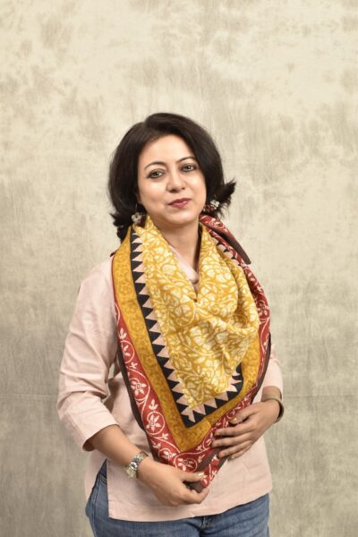 Zoyi - Mulberry Silk Batik Print Scarf