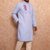 Aarya-  Men's Hand-embroideried Cotton Long Kurta