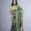 Abantika - Kantha Stitch Saree in Green