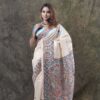 Madhubani Pearl - Hand-painted Pure Silk Saree