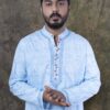 Neel - Men's Hand-embroideried Cotton Long Kurta