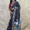 Ronita - Kantha Stitch Saree in Black